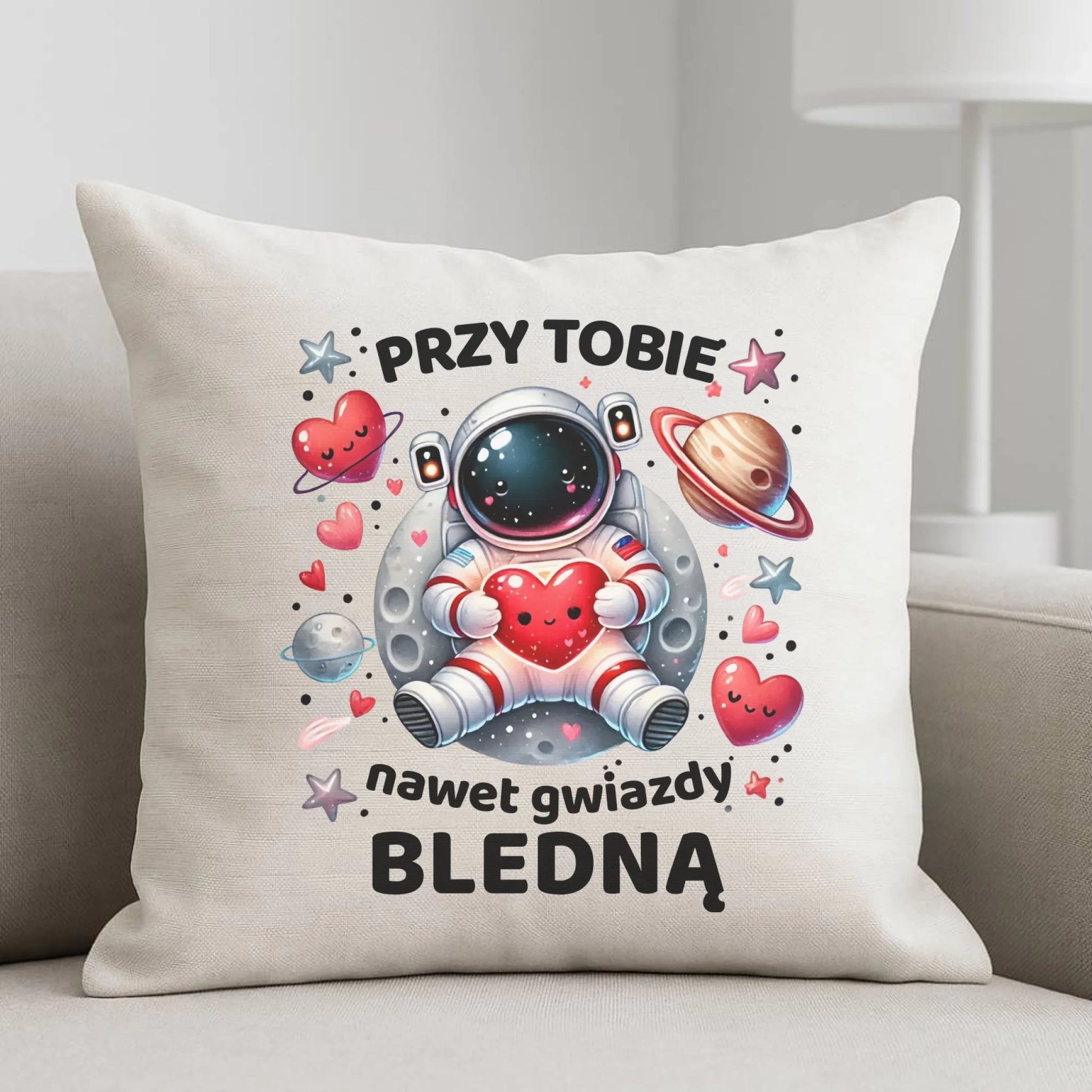 Poduszka dla par - Przy Tobie nawet gwiazdy bledną W57 - StoryCups.pl