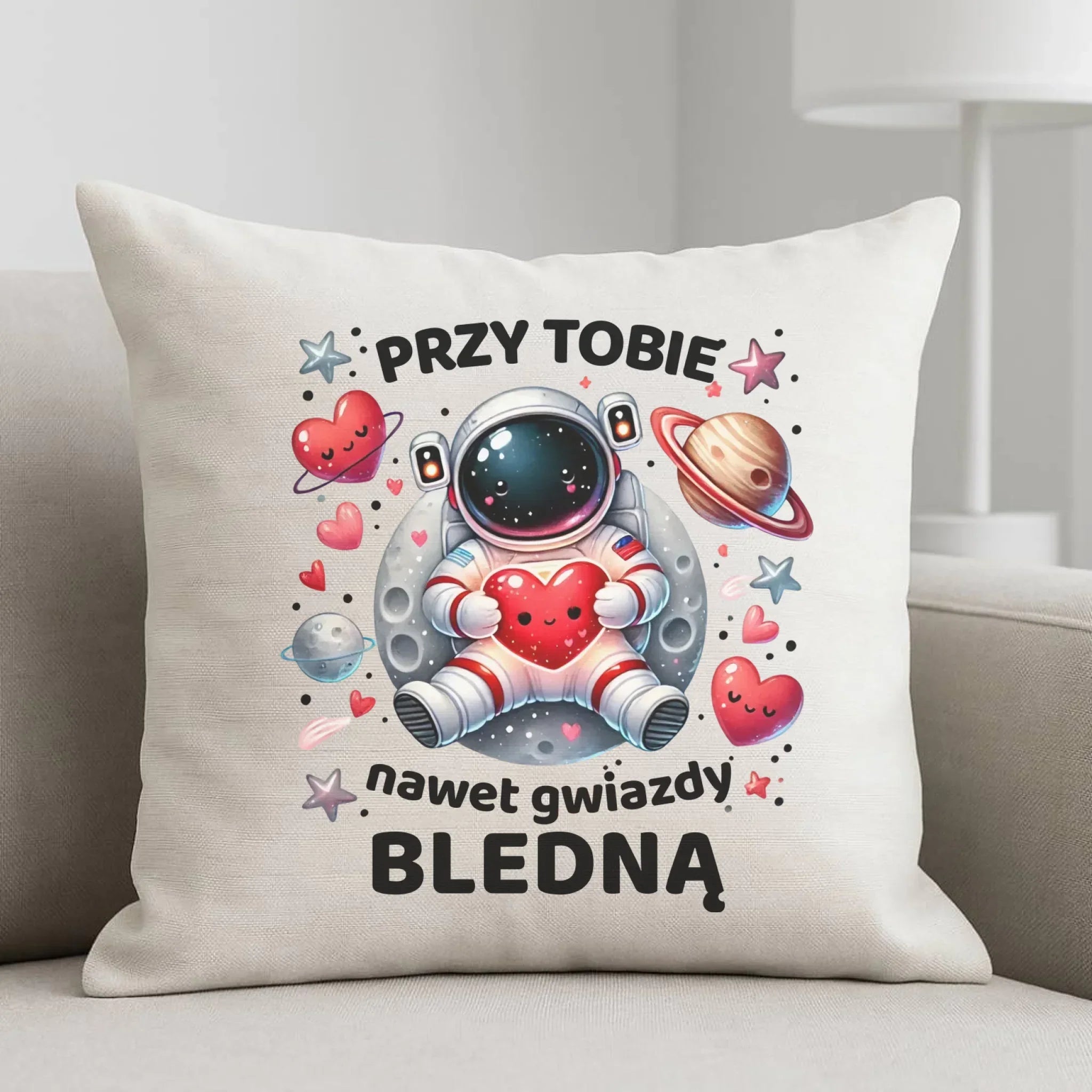 Poduszka dla par - Przy Tobie nawet gwiazdy bledną W57 - StoryCups.pl