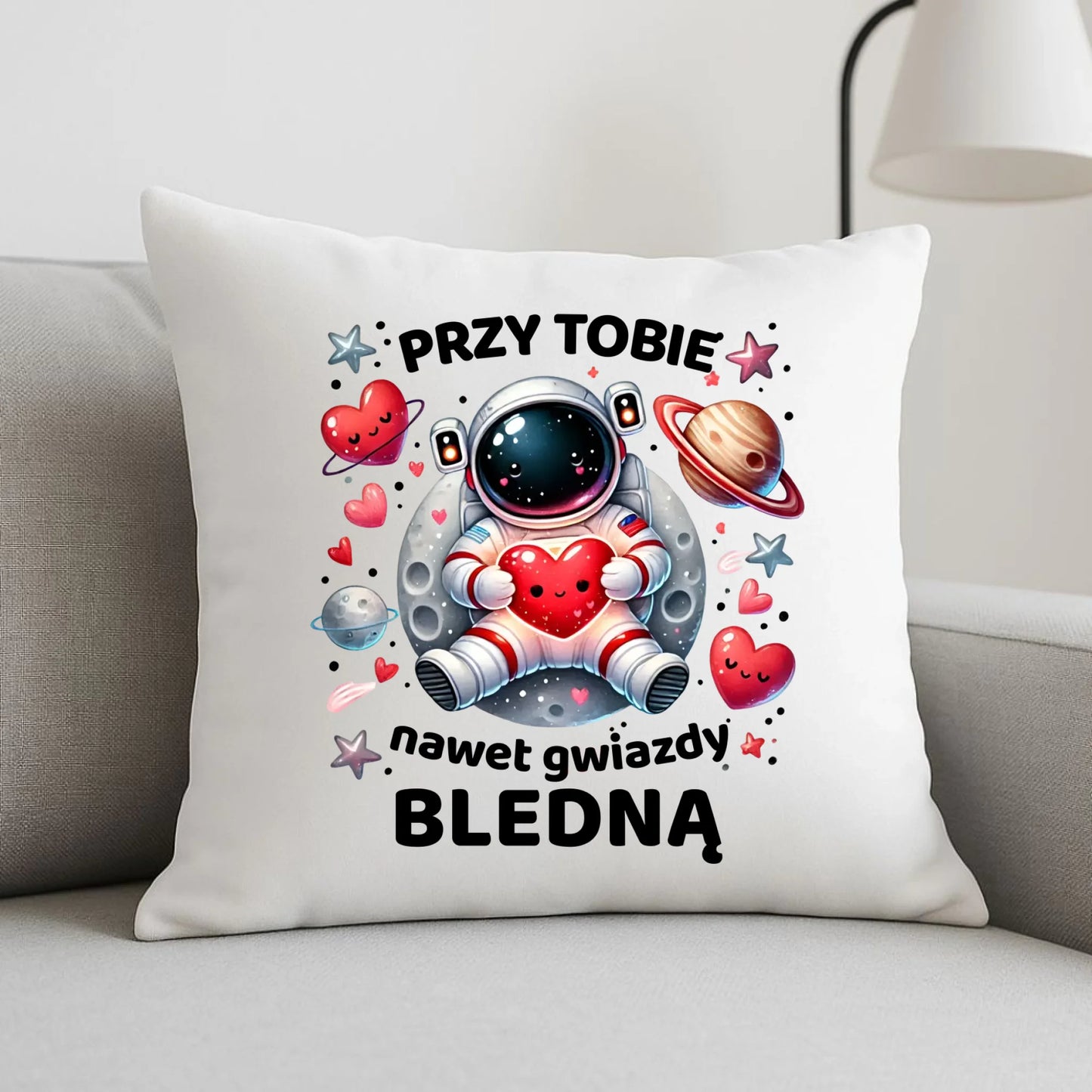 Poduszka dla par - Przy Tobie nawet gwiazdy bledną W57 - StoryCups.pl