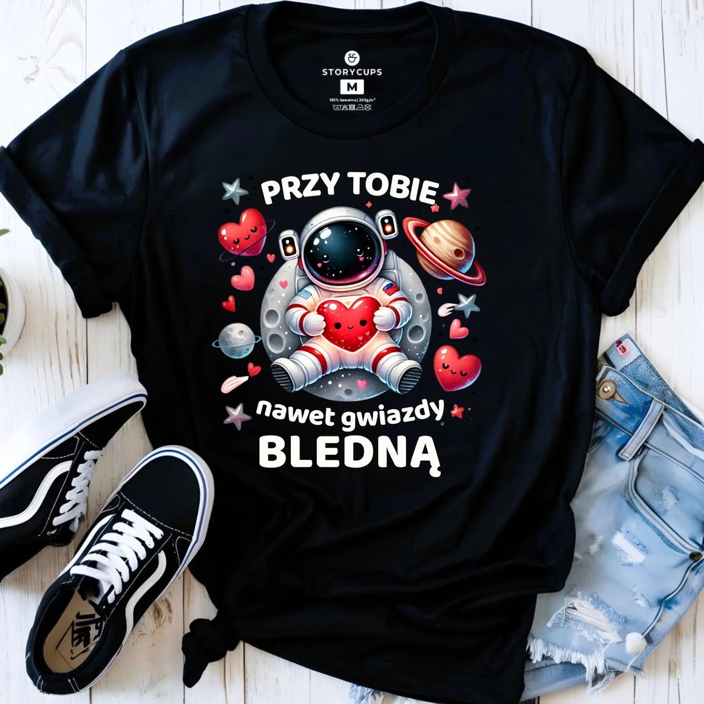 Koszulka damska - Przy Tobie nawet gwiazdy bledną W57 - StoryCups.pl