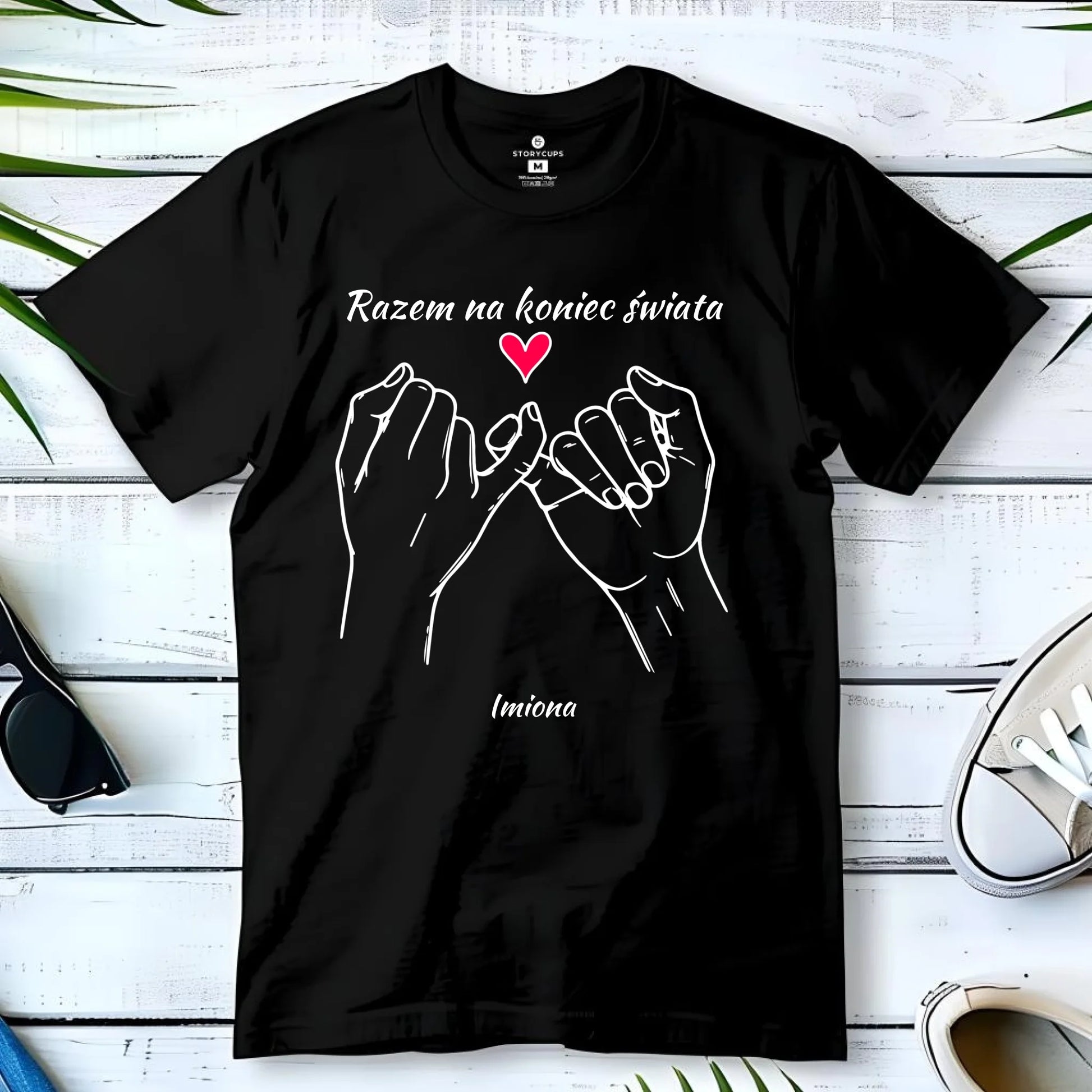 Koszulka męska - Razem na koniec świata - personalizowana W60 - StoryCups.pl