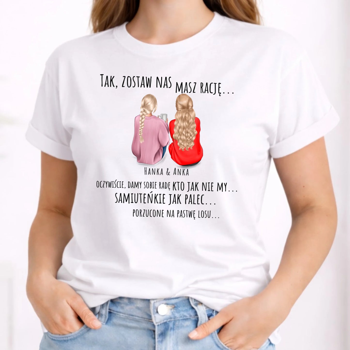 Koszulka damska na odejście z pracy - prezent od koleżanek - 2-5 osób personalizowana OP16