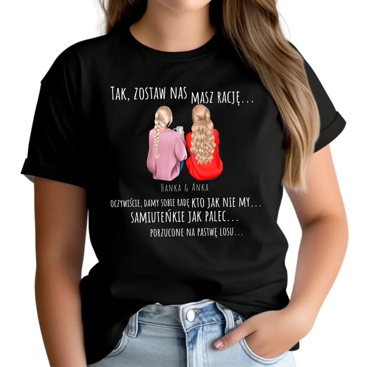 Koszulka damska na odejście z pracy - prezent od koleżanek - 2-5 osób personalizowana OP16