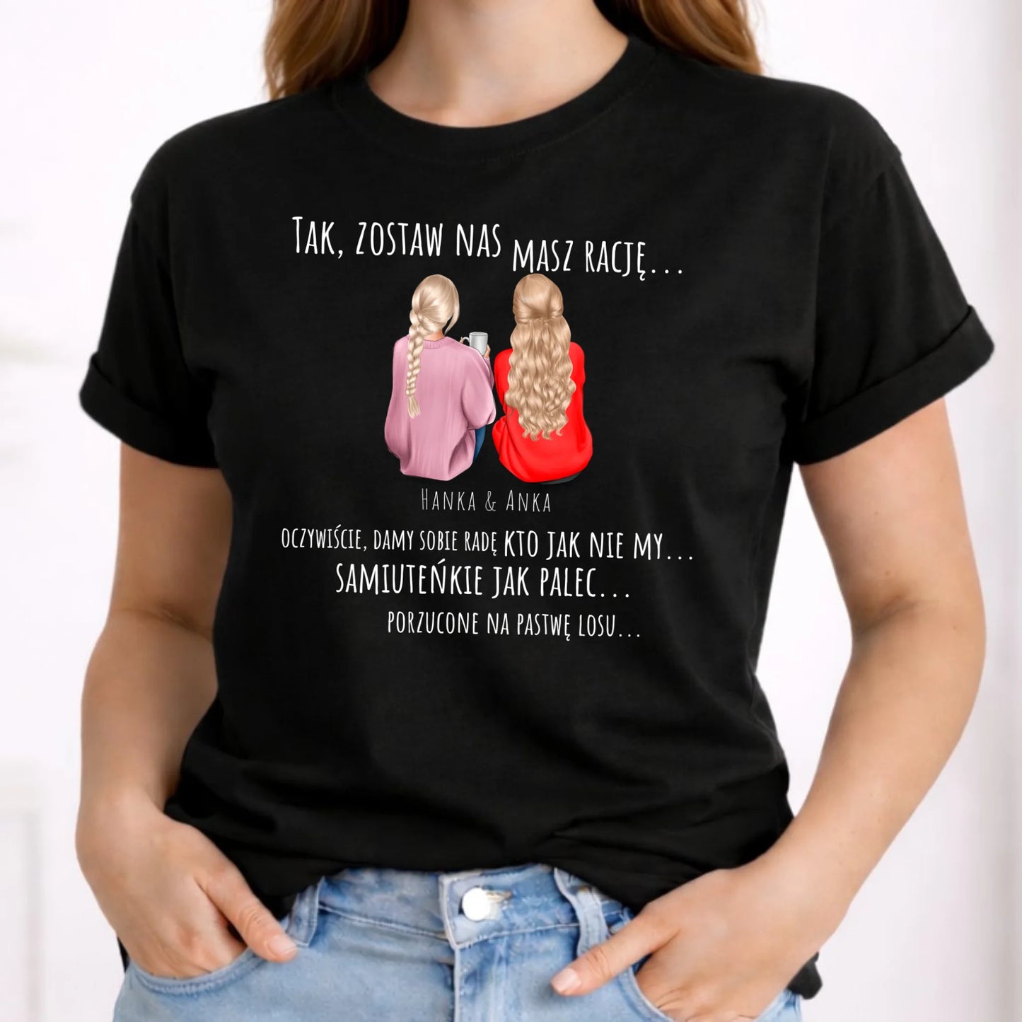 Koszulka damska na odejście z pracy - prezent od koleżanek - 2-5 osób personalizowana OP16