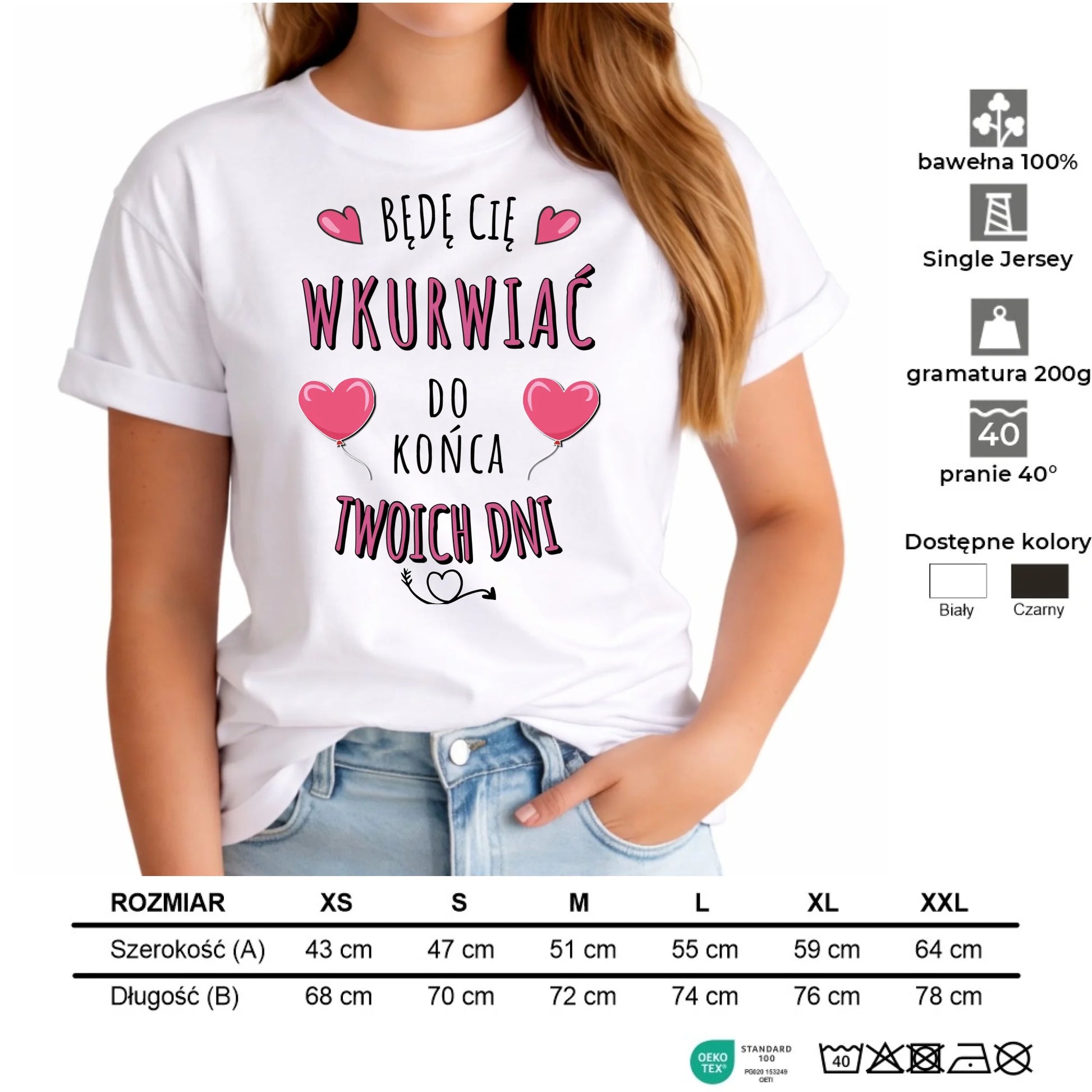 Koszulka damska - Będę Cię wku*rwiać do końca Twoich dni - bez cenzury W62 - StoryCups.pl