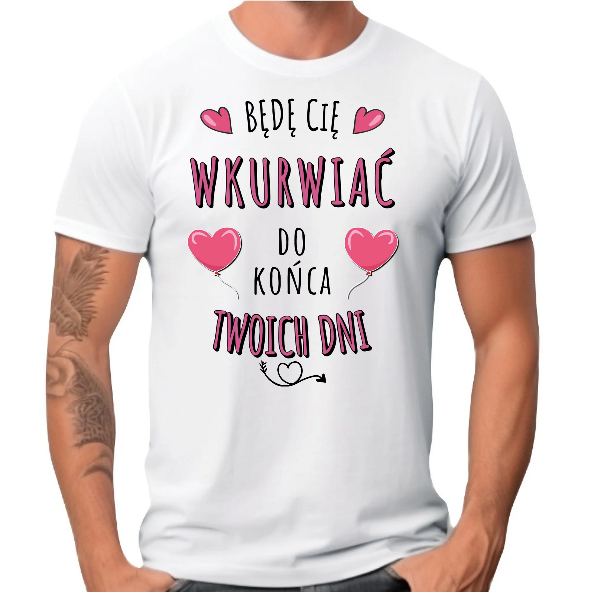 Koszulka męska - Obiecuję, że będę Cię wku*rwiać codziennie - bez cenzury W62 - StoryCups.pl