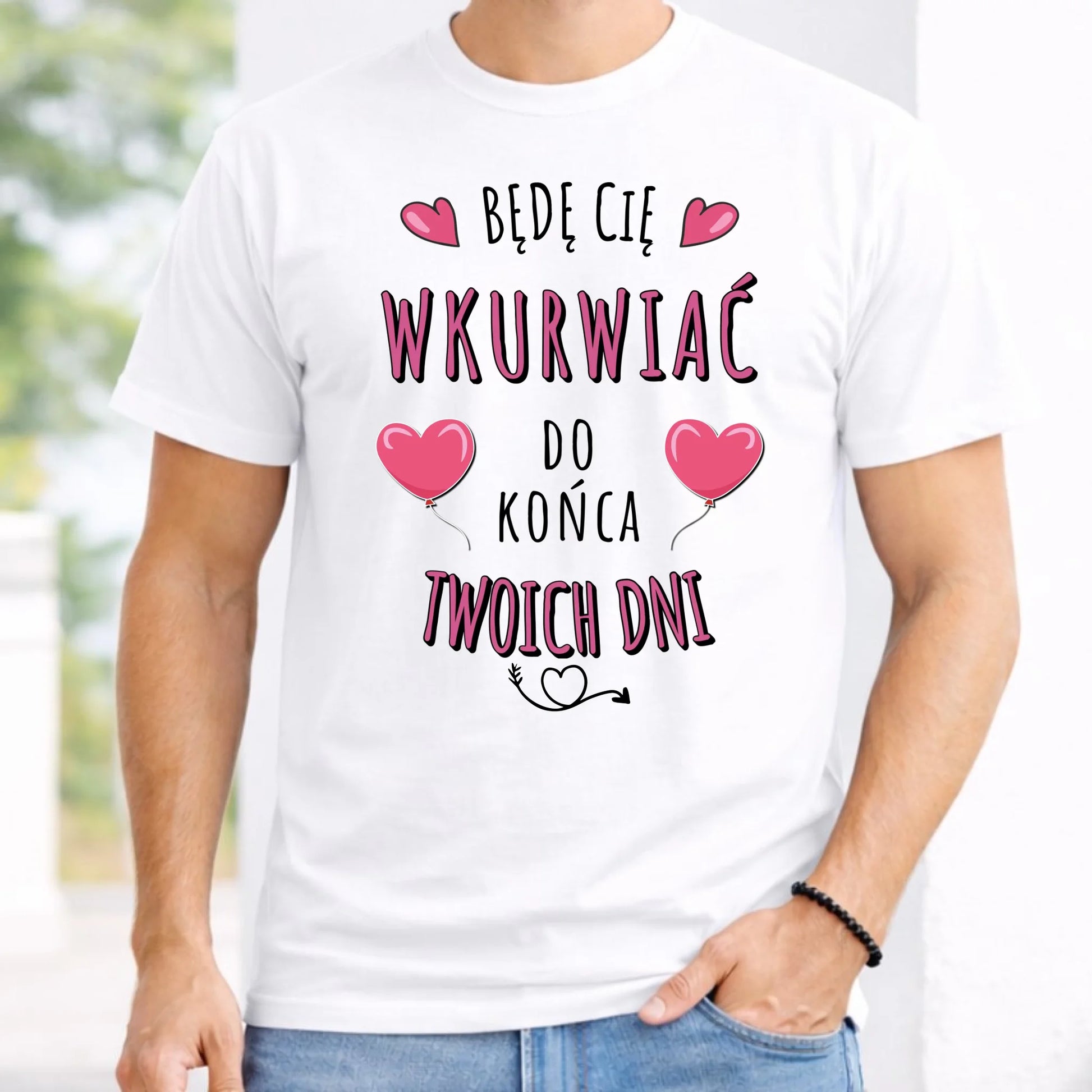 Koszulka męska - Obiecuję, że będę Cię wku*rwiać codziennie - bez cenzury W62 - StoryCups.pl