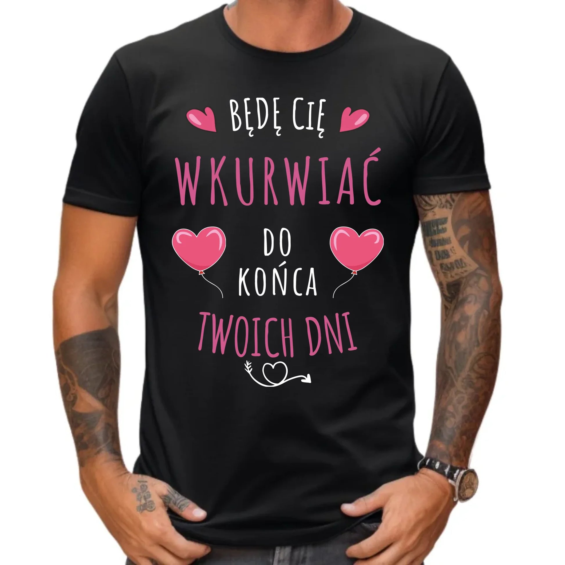 Koszulka męska - Obiecuję, że będę Cię wku*rwiać codziennie - bez cenzury W62 - StoryCups.pl