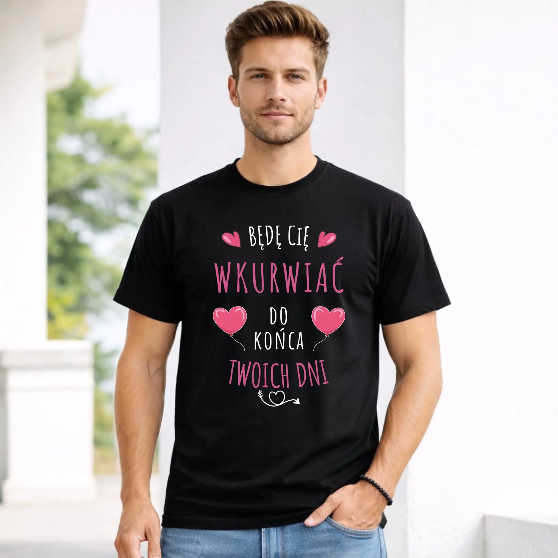 Koszulka męska - Obiecuję, że będę Cię wku*rwiać codziennie - bez cenzury W62 - StoryCups.pl