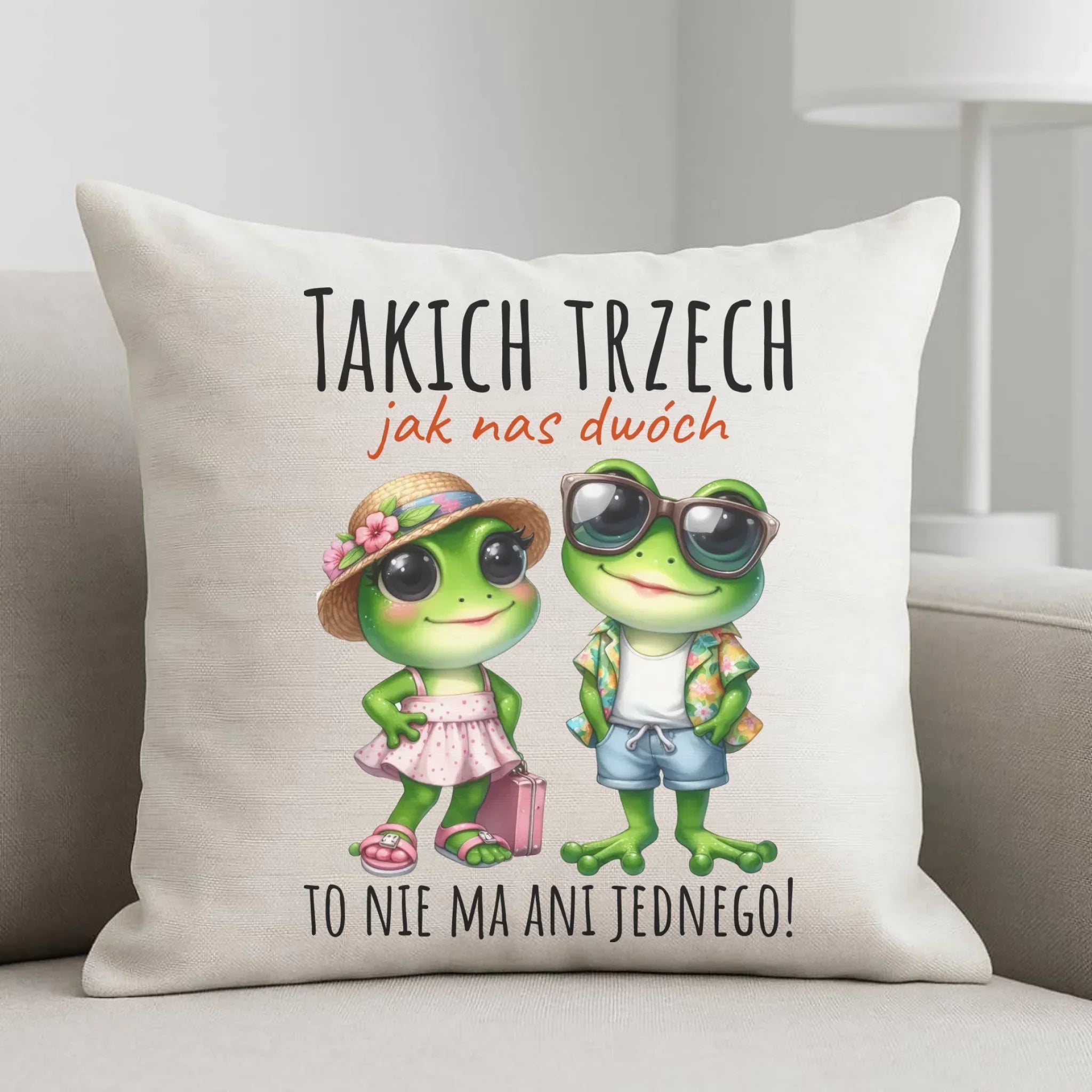 Poduszka dla par - Żabki Takich trzech jak nas dwóch DCH11 - StoryCups.pl
