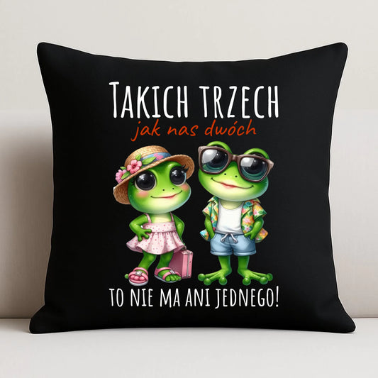 Poduszka dekoracyjna dla par - Żabki Takich trzech jak nas dwóch DCH11 - StoryCups.pl