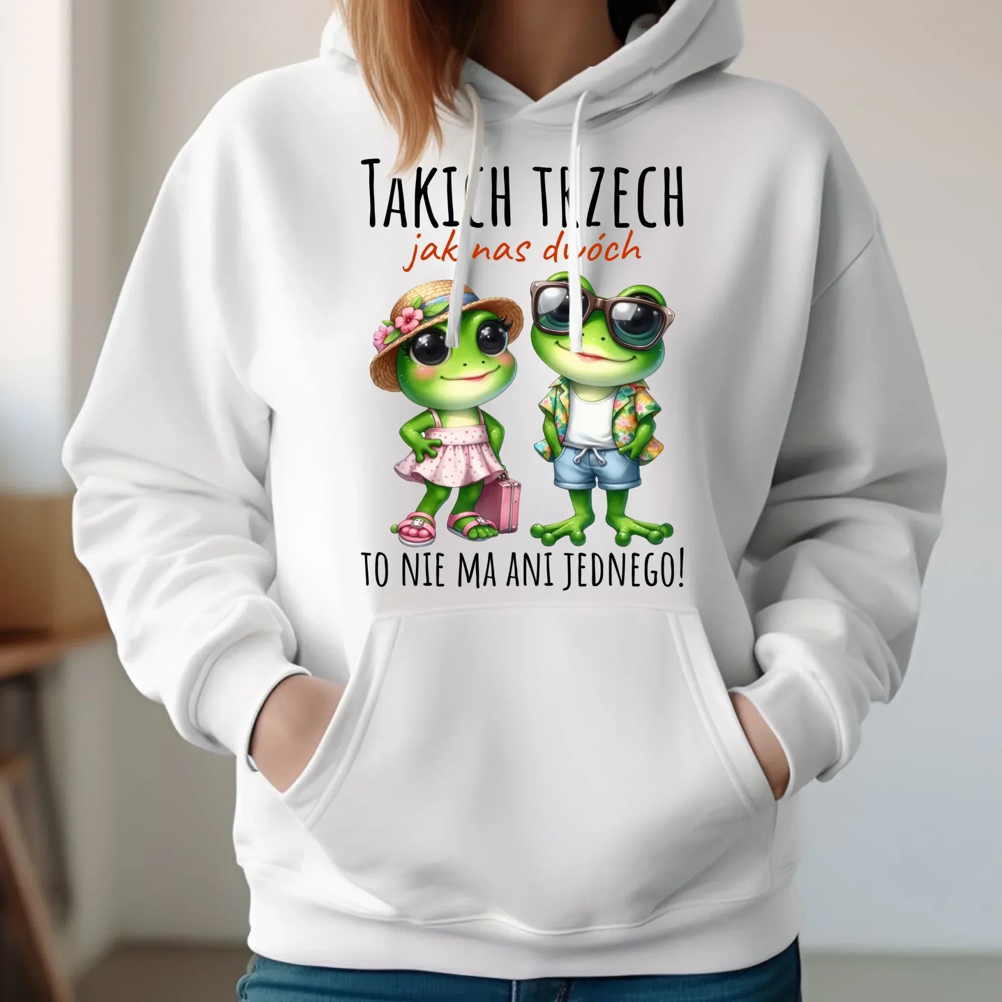 Bluza damska z kapturem - Żabki Takich trzech jak nas dwóch DCH11 - StoryCups.pl