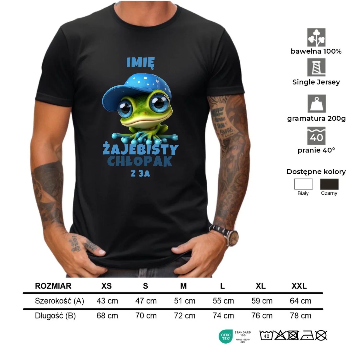 Koszulka męska - Żajebisty Chłopak - personalizowana DCH01 - StoryCups.pl