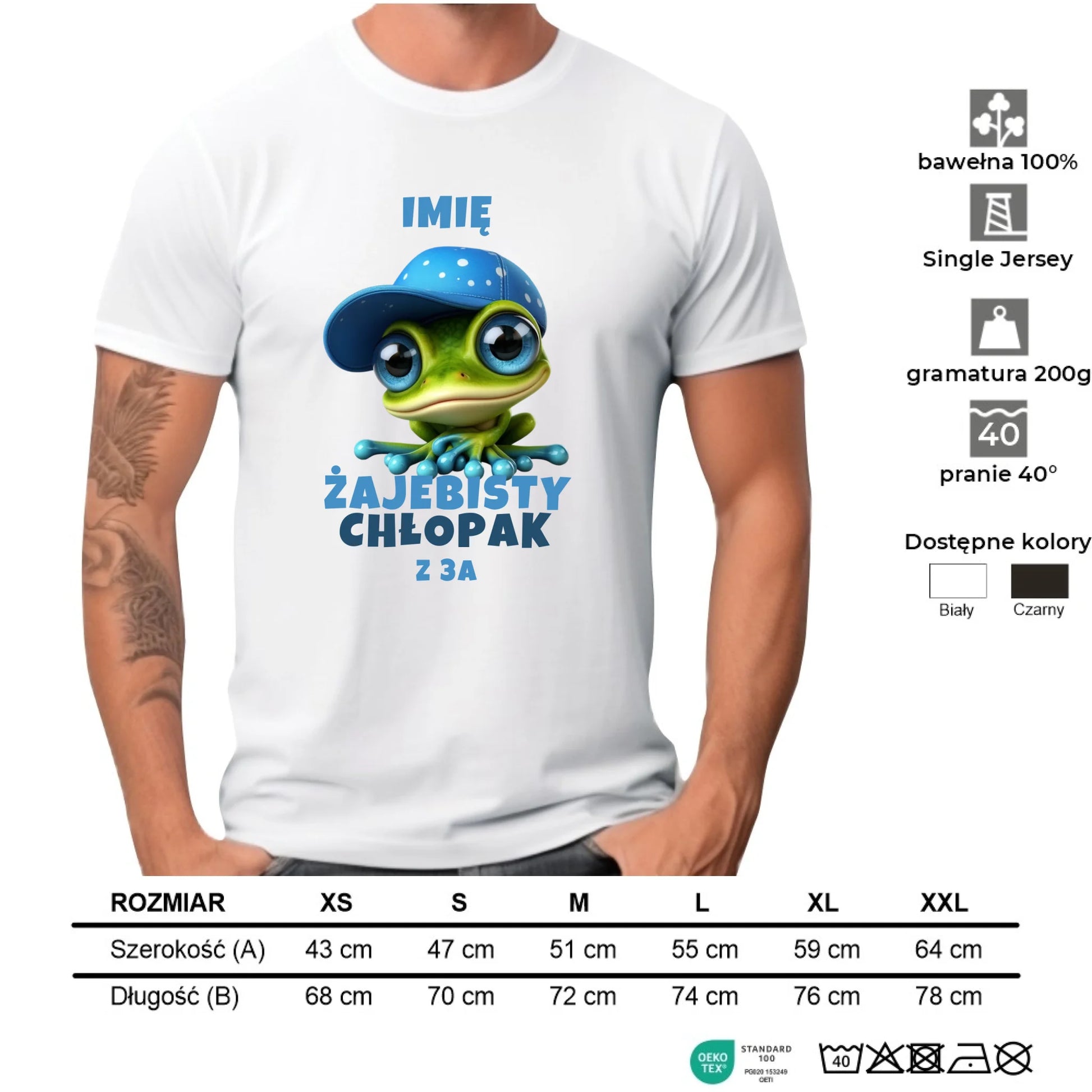 Koszulka męska - Żajebisty Chłopak - personalizowana DCH01 - StoryCups.pl