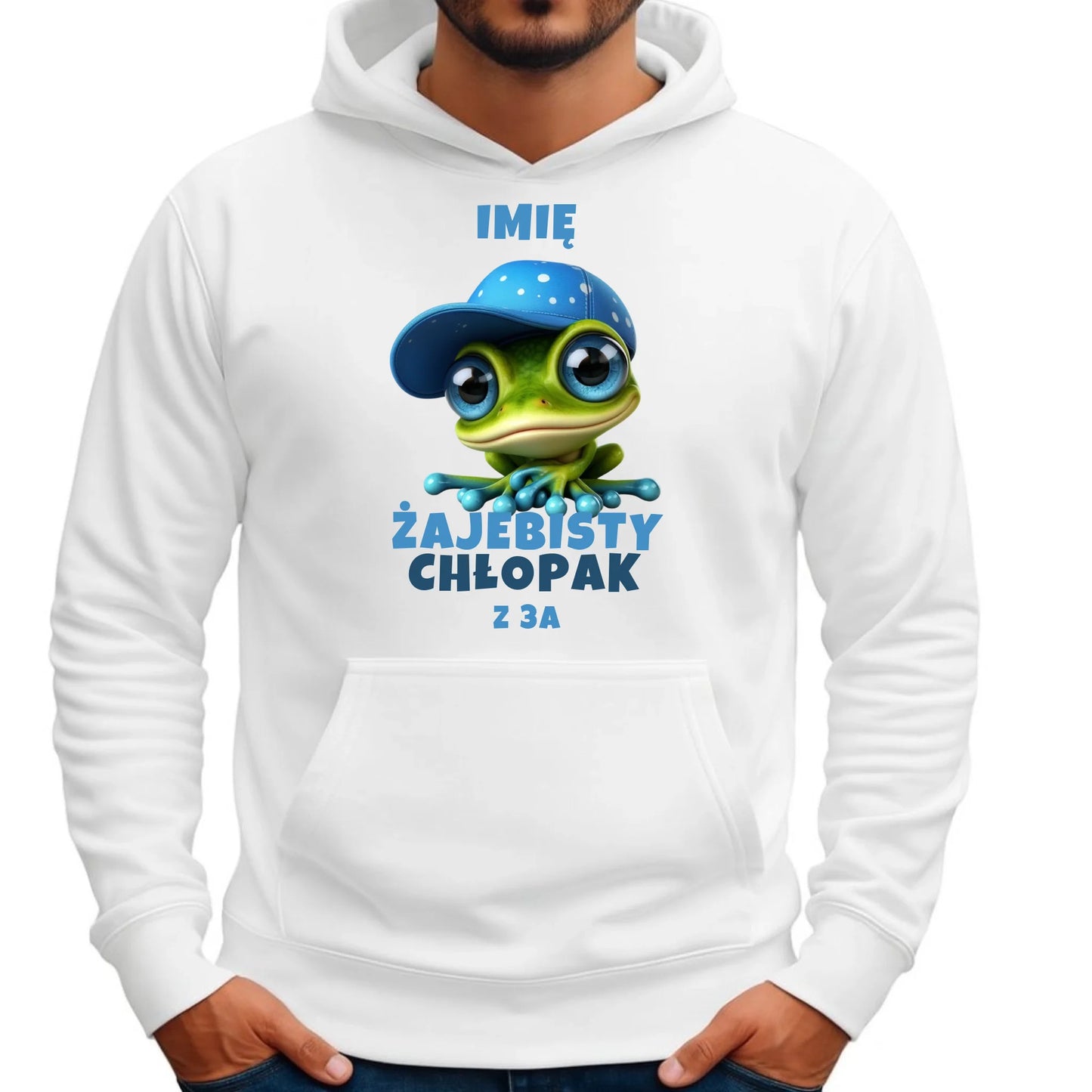 Bluza męska z kapturem - Żajebisty Chłopak - personalizowana DCH01 - StoryCups.pl