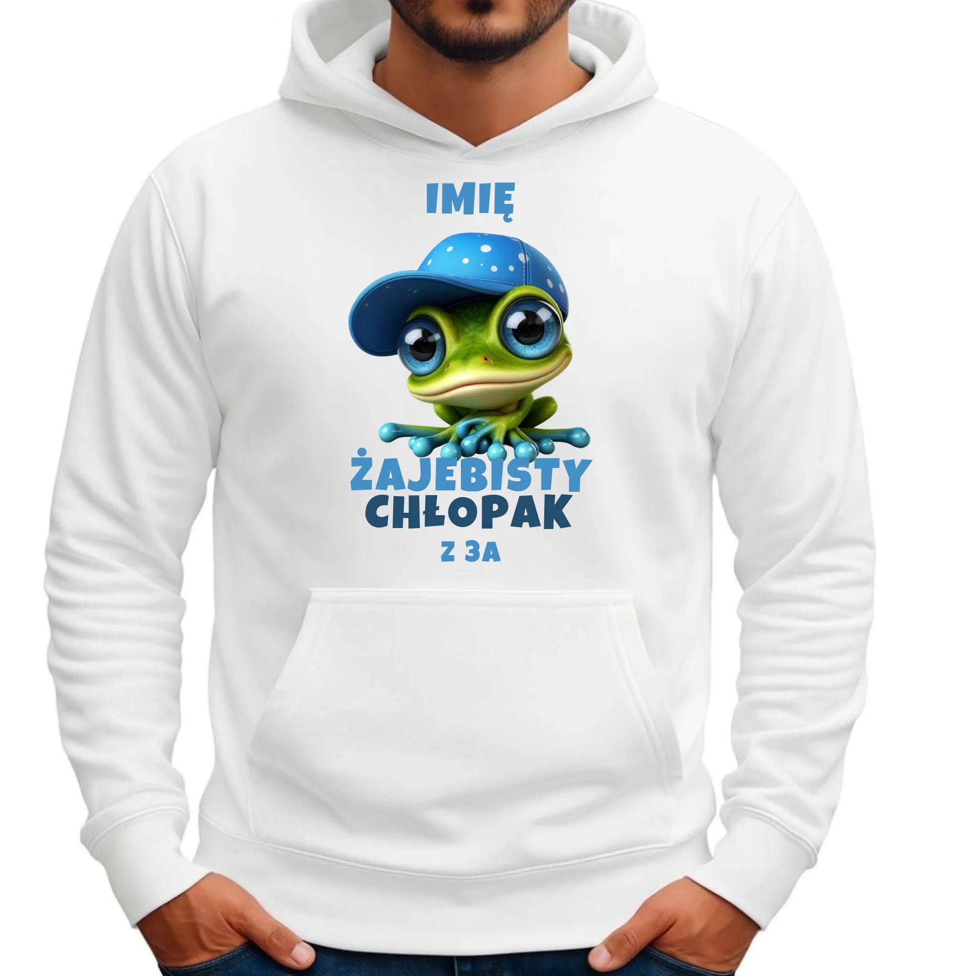 Bluza męska z kapturem - Żajebisty Chłopak - personalizowana DCH01 - StoryCups.pl