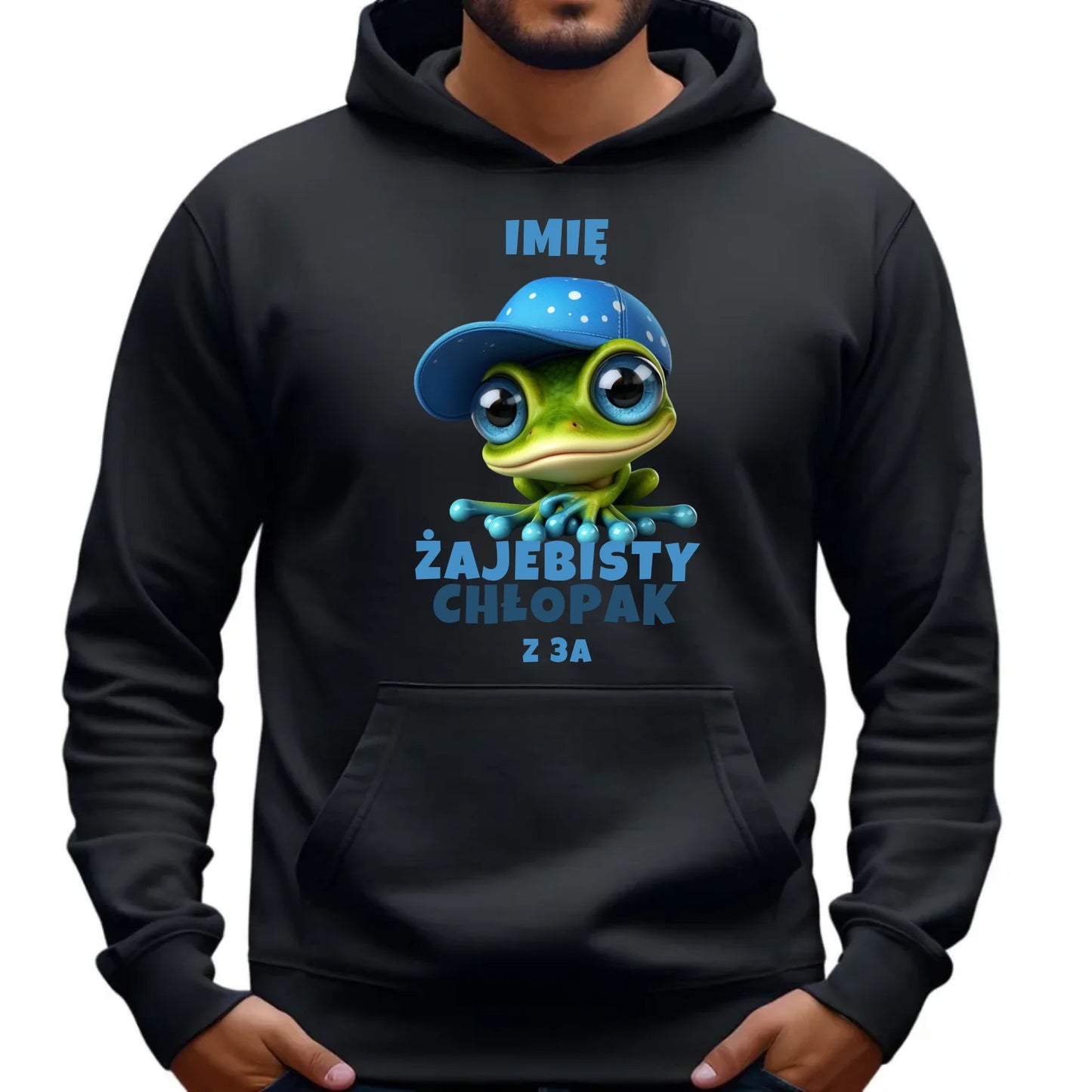 Bluza męska z kapturem - Żajebisty Chłopak - personalizowana DCH01 - StoryCups.pl