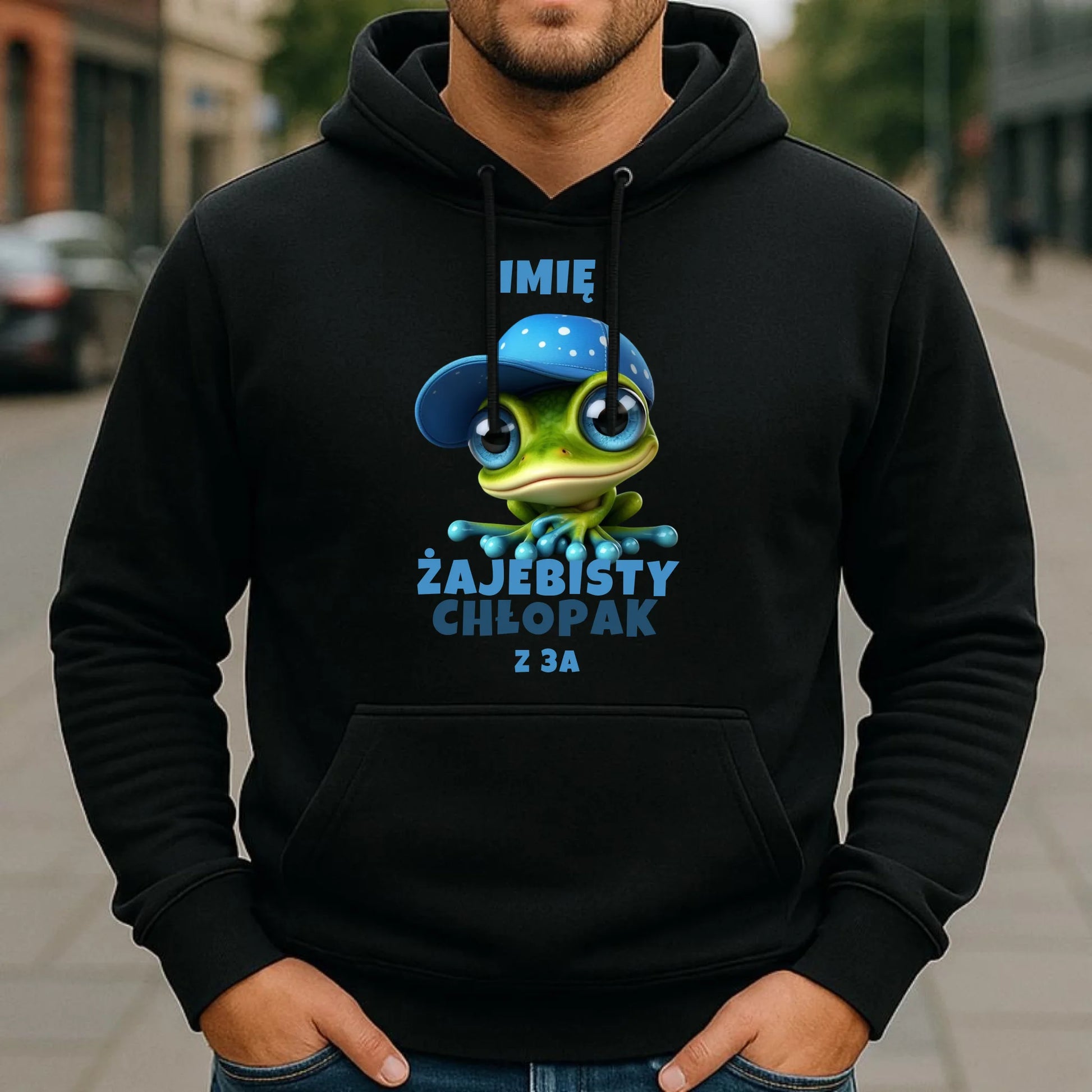 Bluza męska z kapturem - Żajebisty Chłopak - personalizowana DCH01 - StoryCups.pl