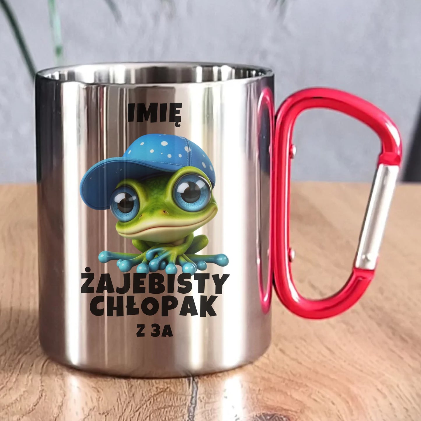 Kubek metalowy - Żajebisty Chłopak - personalizowany DCH01 - StoryCups.pl