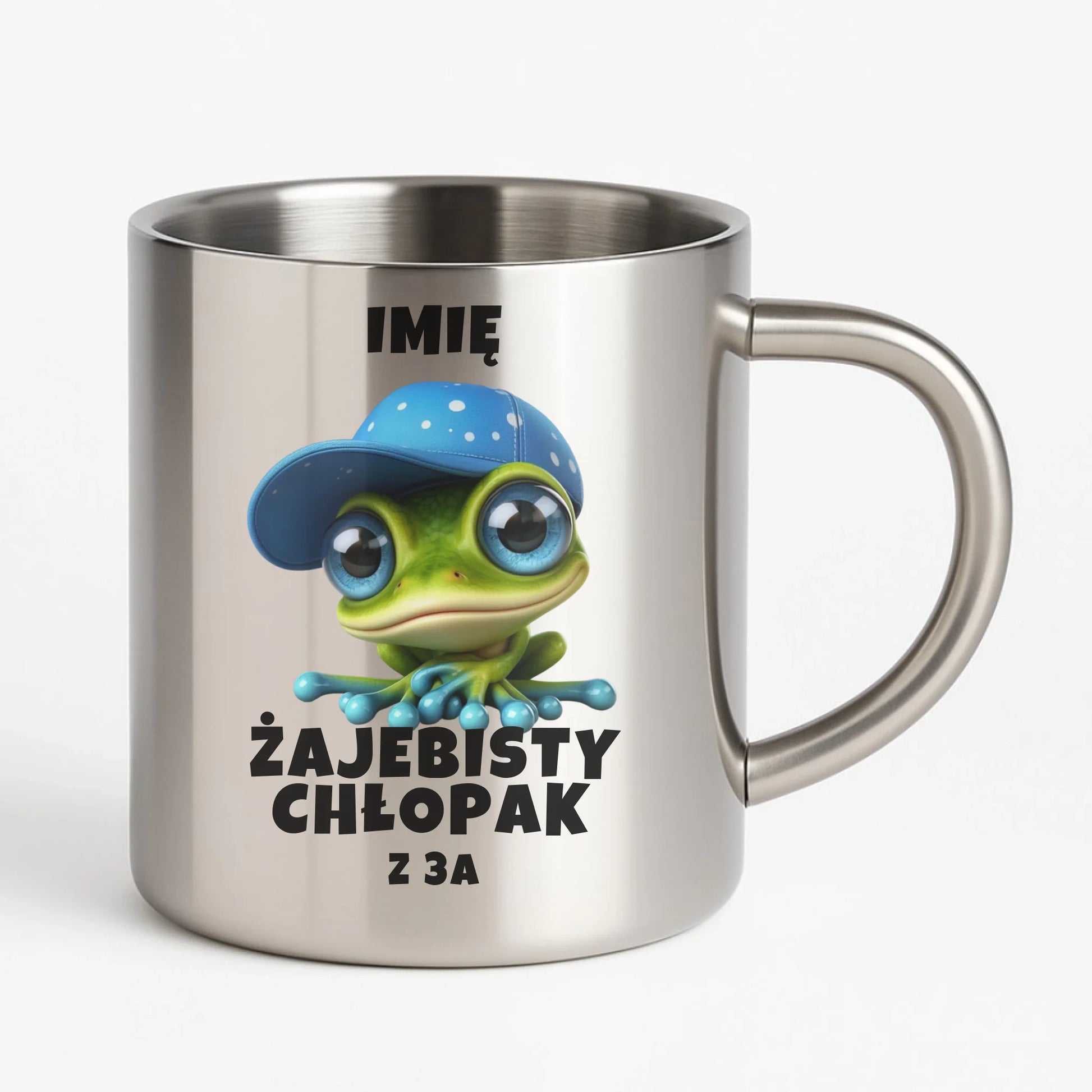 Kubek metalowy - Żajebisty Chłopak - personalizowany DCH01 - StoryCups.pl