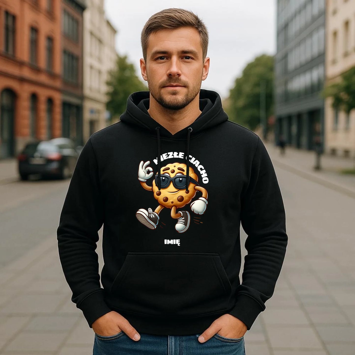 Bluza męska z kapturem - Niezłe ciacho - personalizowana DCH31 - StoryCups.pl