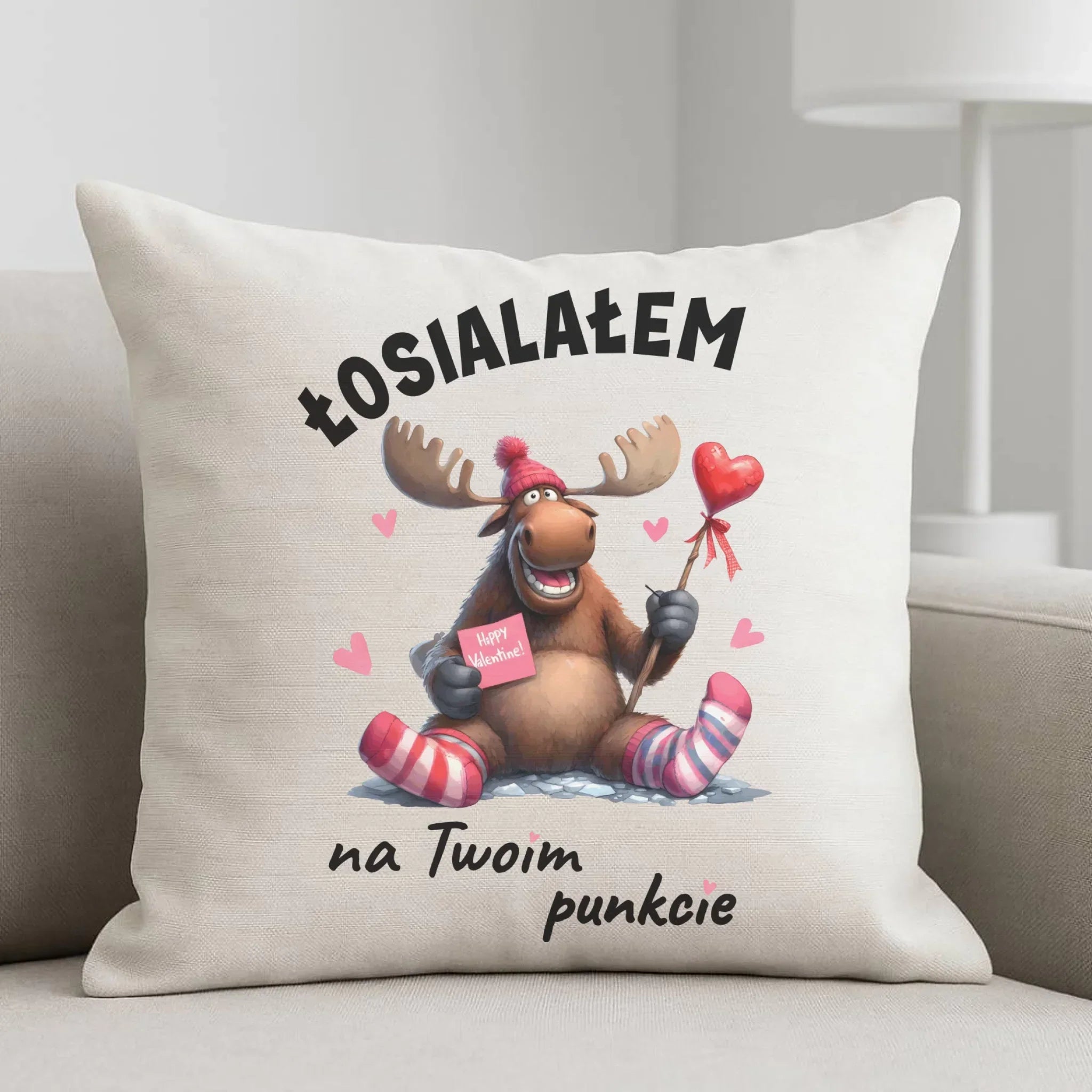 Poduszka dla par - Łosialałem na Twoim punkcie W66 - StoryCups.pl
