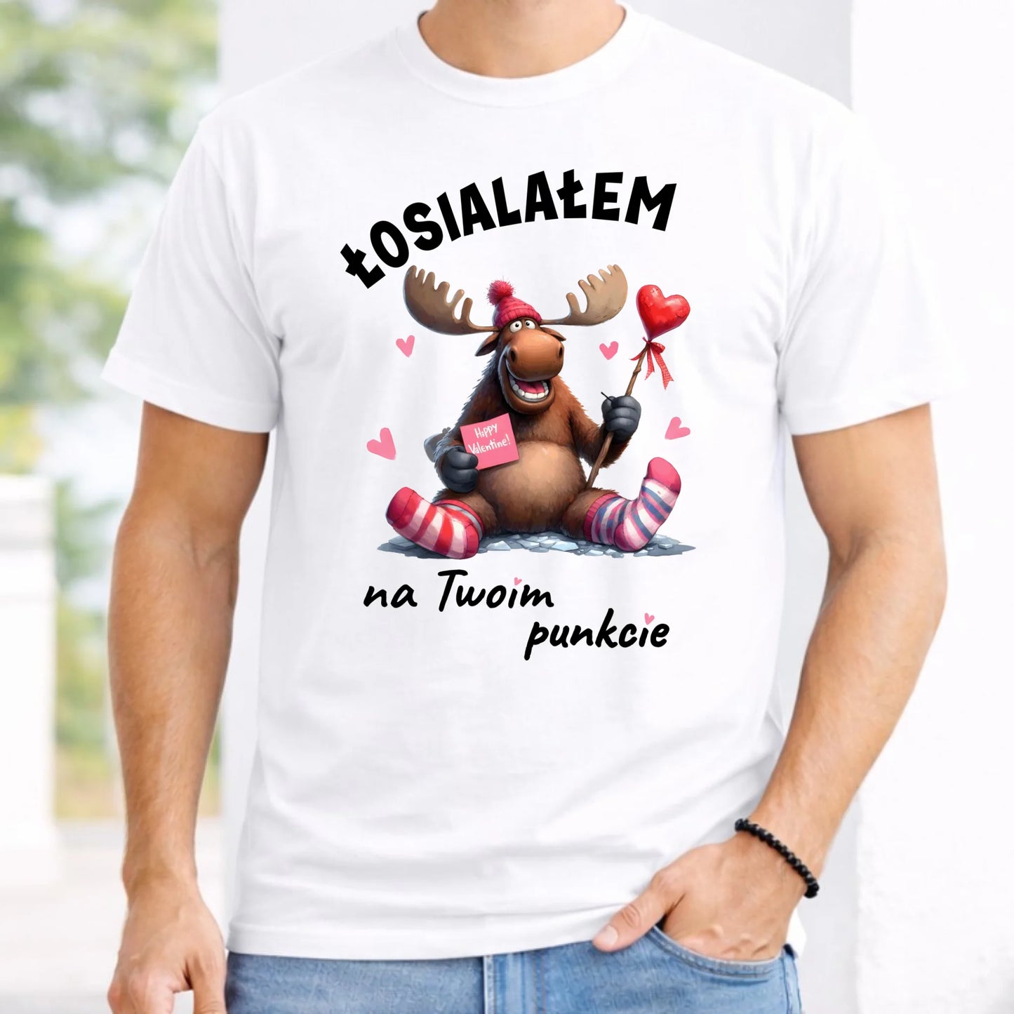 Koszulka męska - Łosialałem na Twoim punkcie W66 - StoryCups.pl