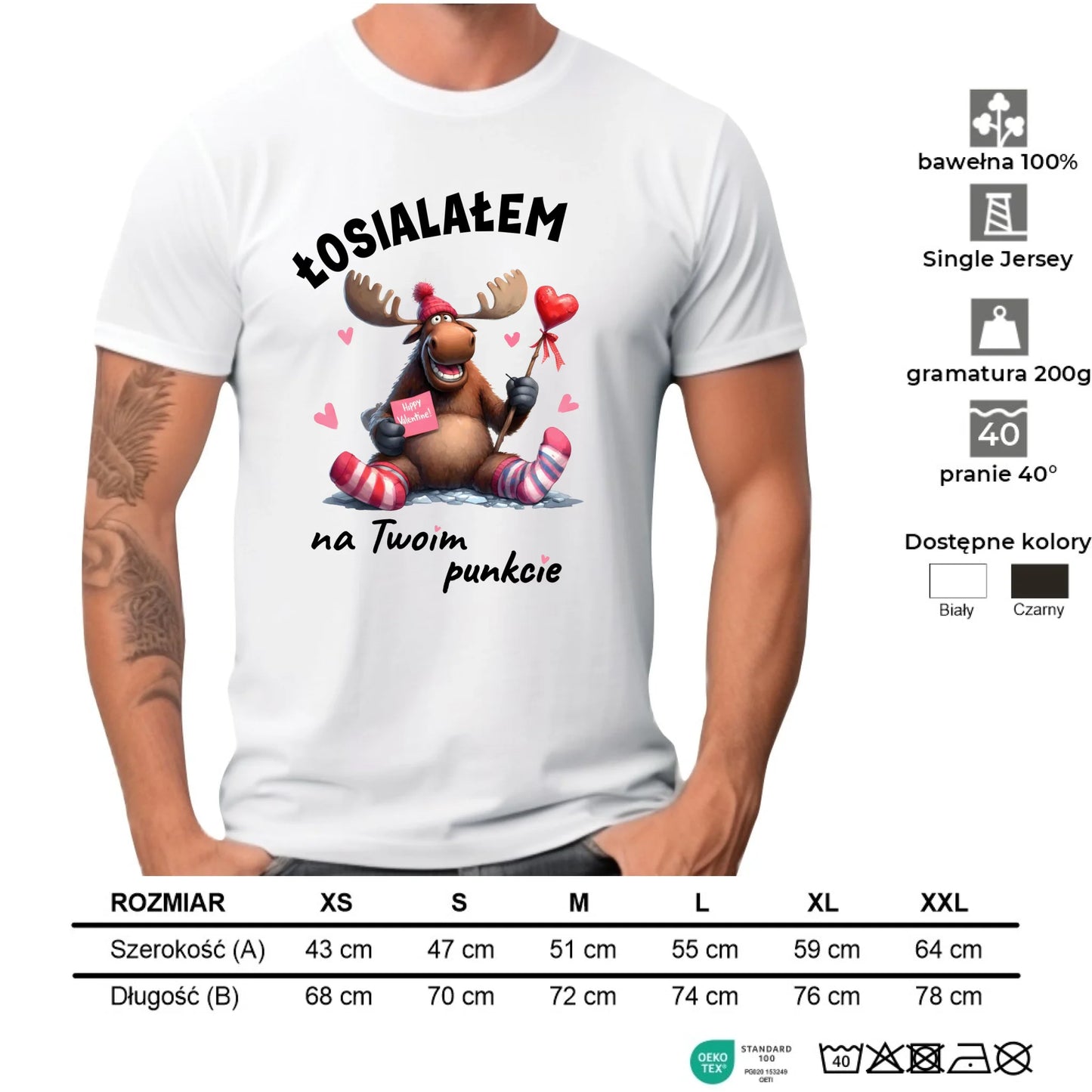 Koszulka męska - Łosialałem na Twoim punkcie W66 - StoryCups.pl