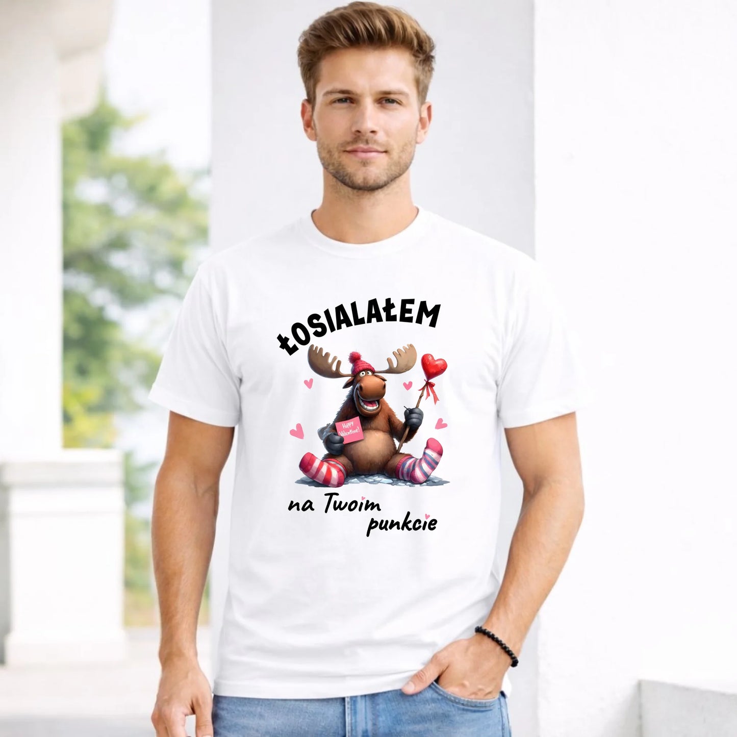 Koszulka męska - Łosialałem na Twoim punkcie W66 - StoryCups.pl