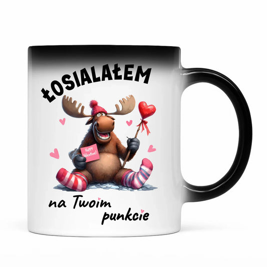 Kubek magiczny dla par - Łosialałem na Twoim punkcie W66 - StoryCups.pl