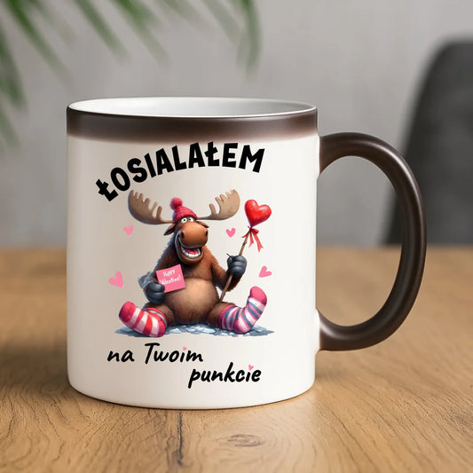 Kubek magiczny dla par - Łosialałem na Twoim punkcie W66 - StoryCups.pl