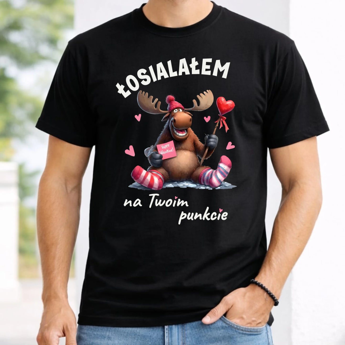 Koszulka męska - Łosialałem na Twoim punkcie W66 - StoryCups.pl