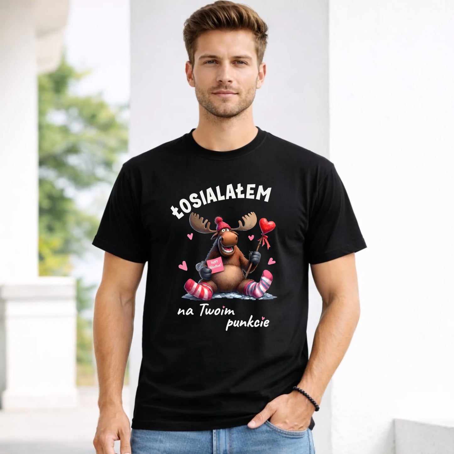 Koszulka męska - Łosialałem na Twoim punkcie W66 - StoryCups.pl