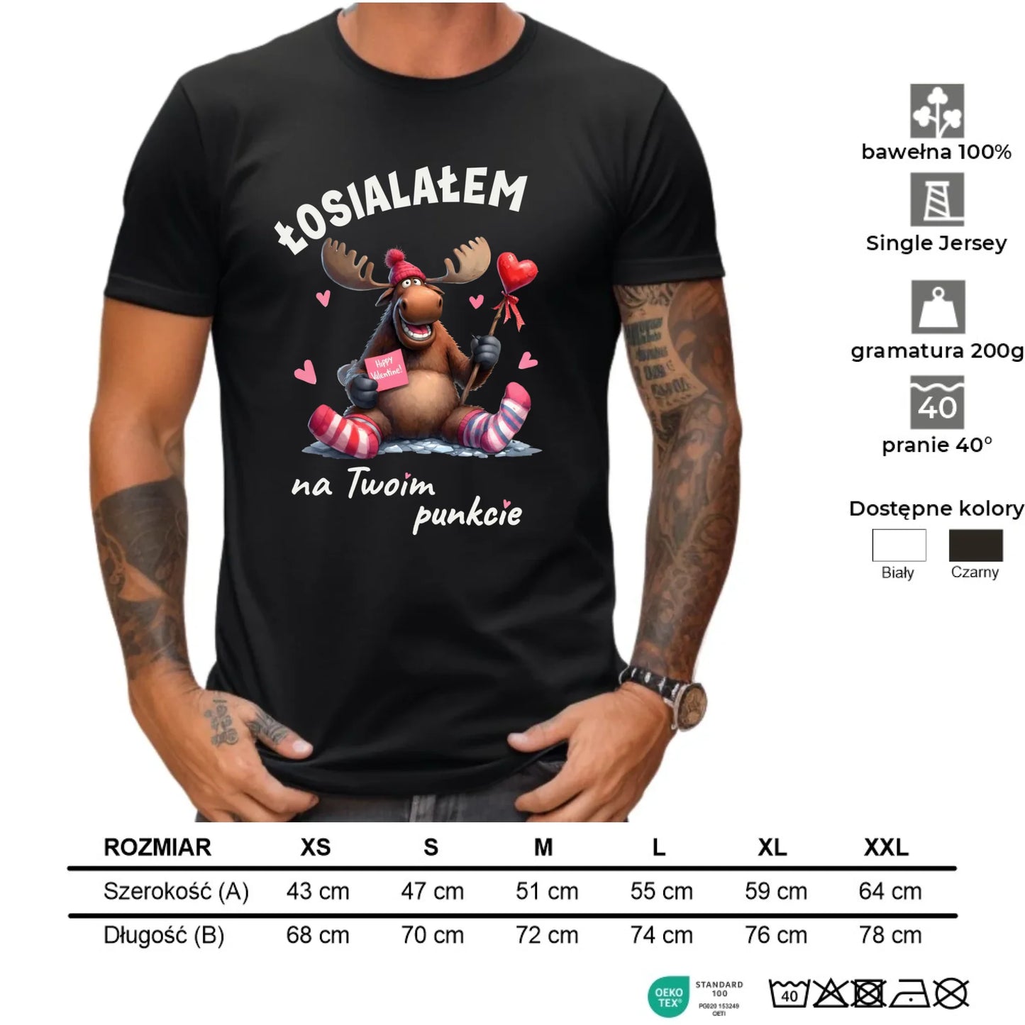 Koszulka męska - Łosialałem na Twoim punkcie W66 - StoryCups.pl