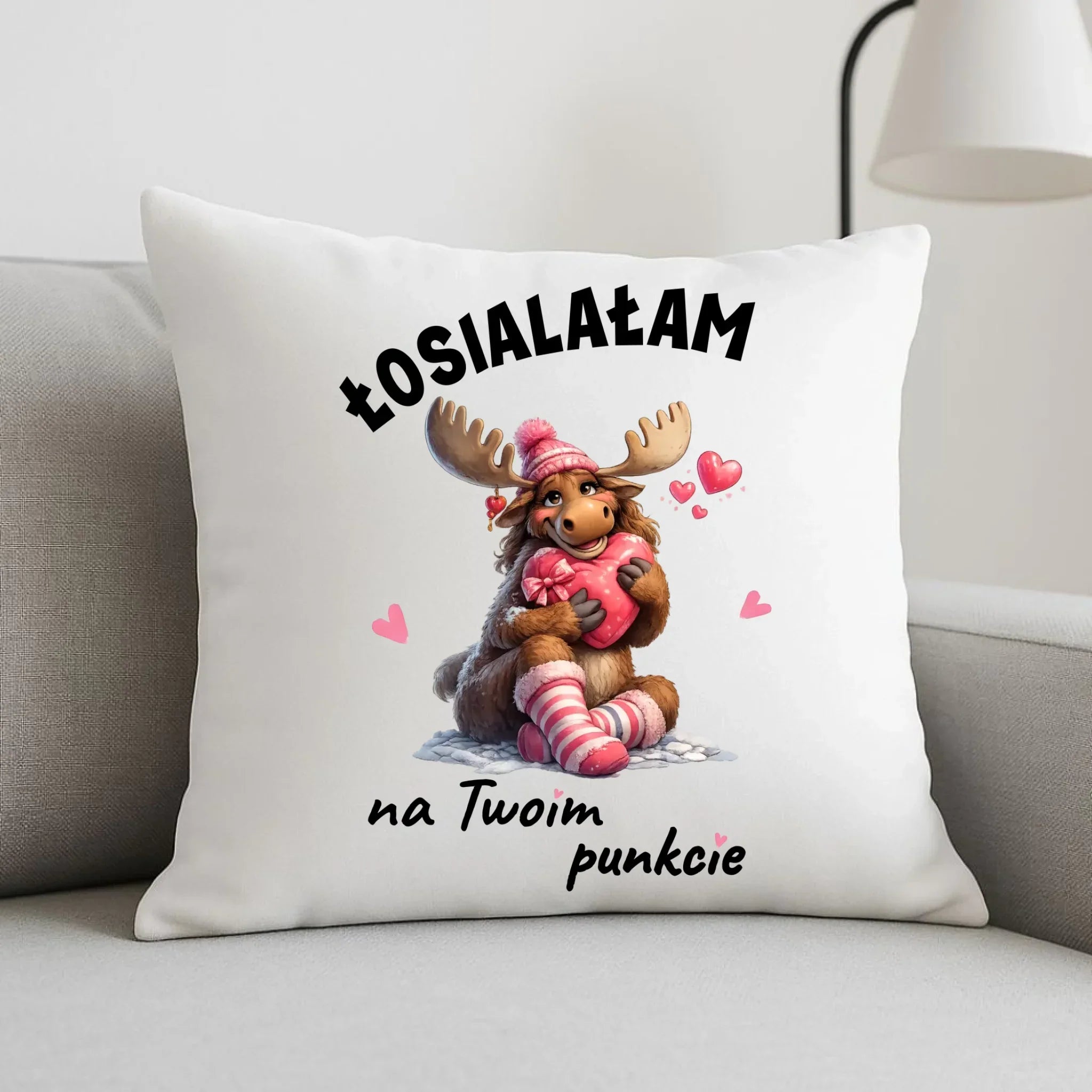 Poduszka dla par - Łosialałam na Twoim punkcie W67 - StoryCups.pl