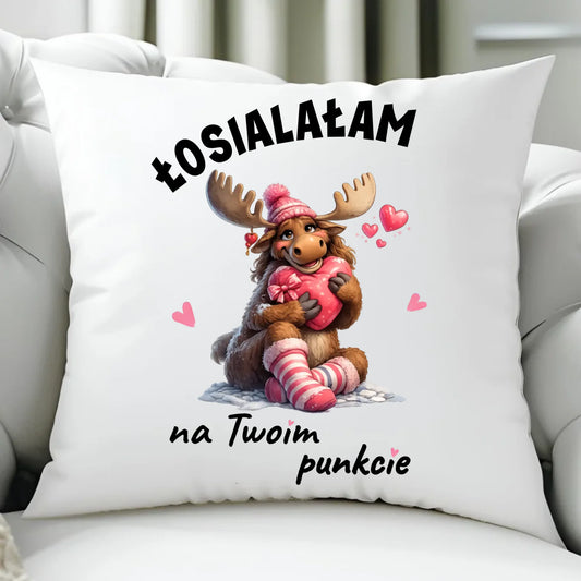 Poduszka dla par - Łosialałam na Twoim punkcie W67 - StoryCups.pl