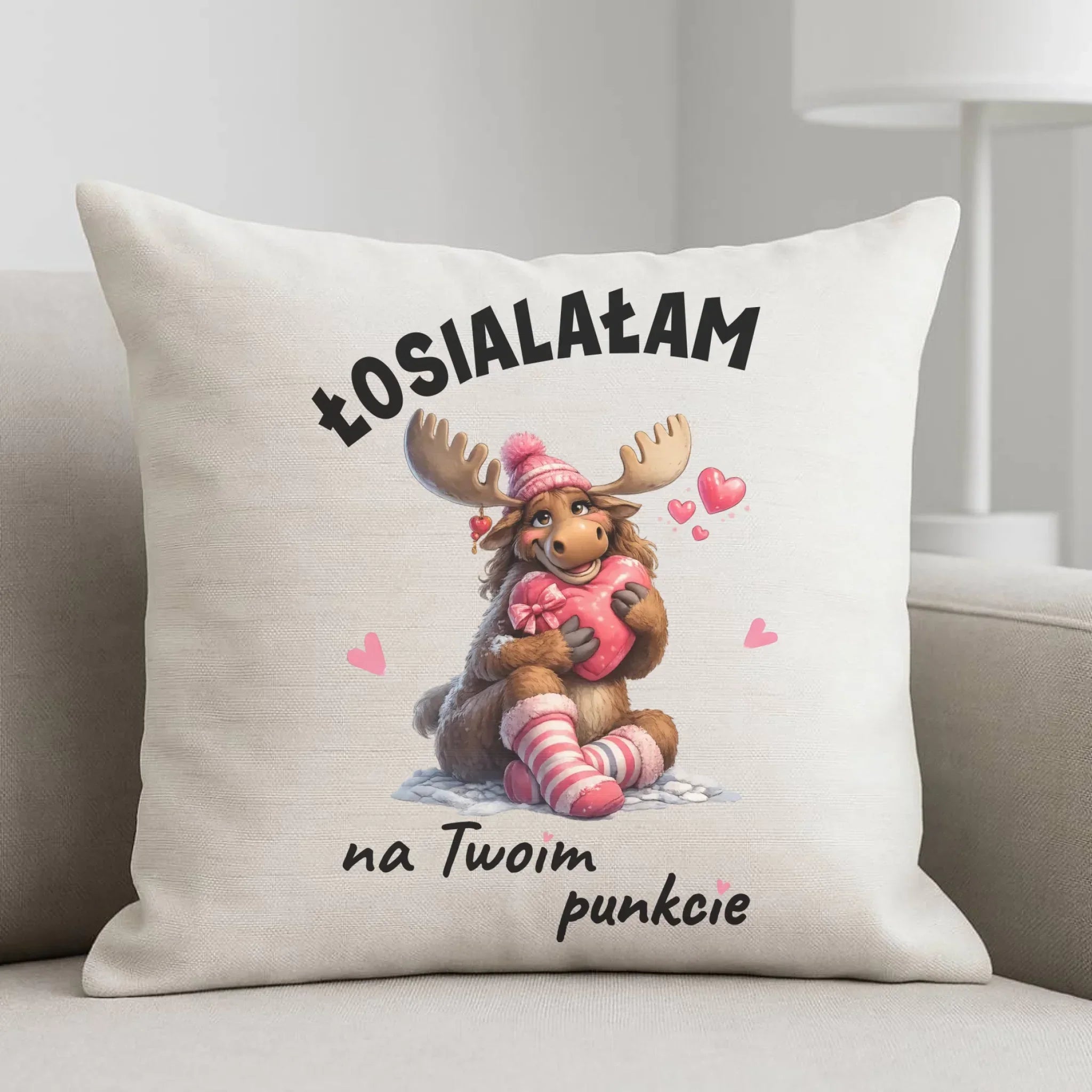 Poduszka dla par - Łosialałam na Twoim punkcie W67 - StoryCups.pl