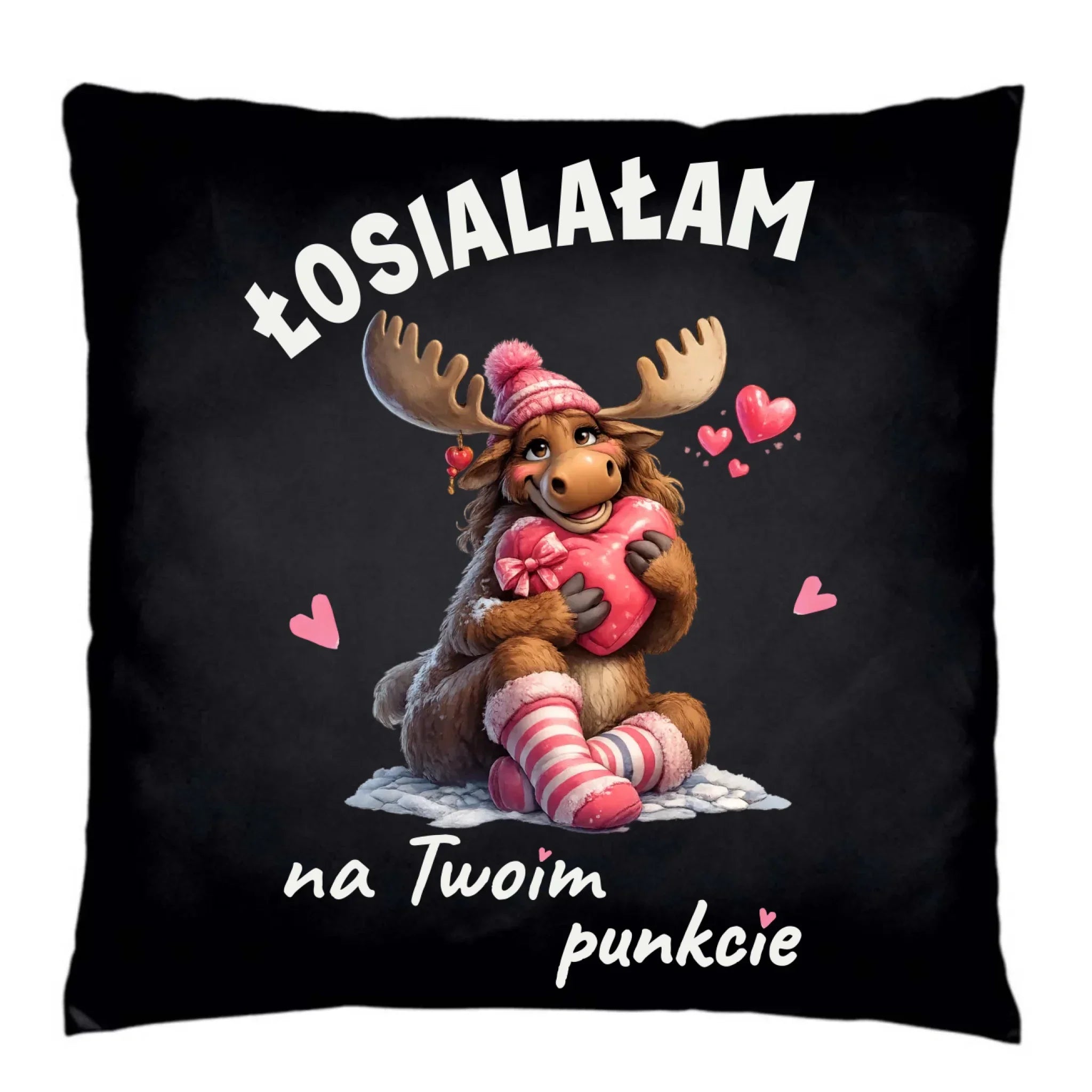Poduszka dekoracyjna dla par - Łosialałam na Twoim punkcie W67 - StoryCups.pl