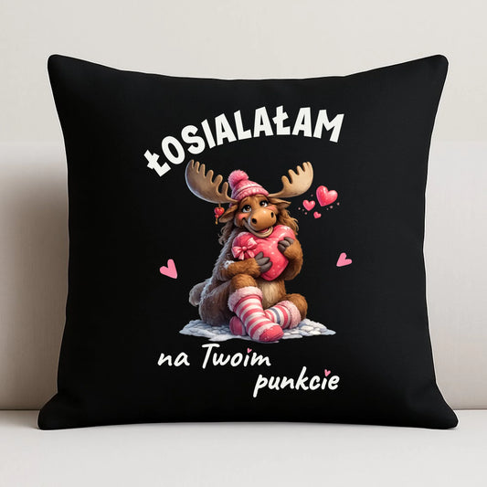 Poduszka dekoracyjna dla par - Łosialałam na Twoim punkcie W67 - StoryCups.pl