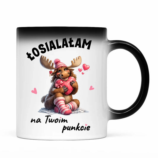 Kubek magiczny dla par - Łosialałam na Twoim punkcie W67 - StoryCups.pl