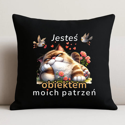 Poduszka dekoracyjna dla par - Jesteś obiektem moich patrzeń W68 - StoryCups.pl