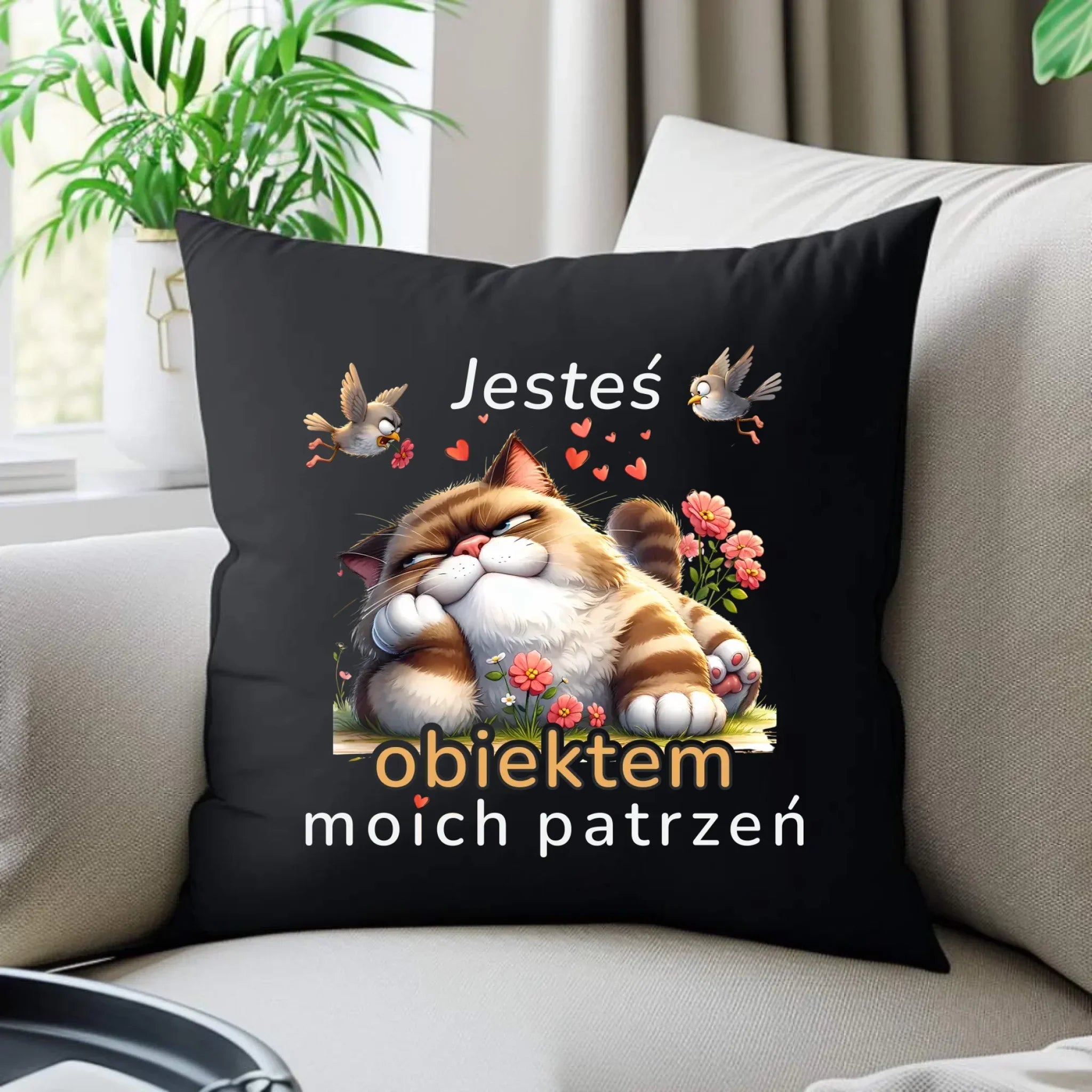 Poduszka dekoracyjna dla par - Jesteś obiektem moich patrzeń W68 - StoryCups.pl