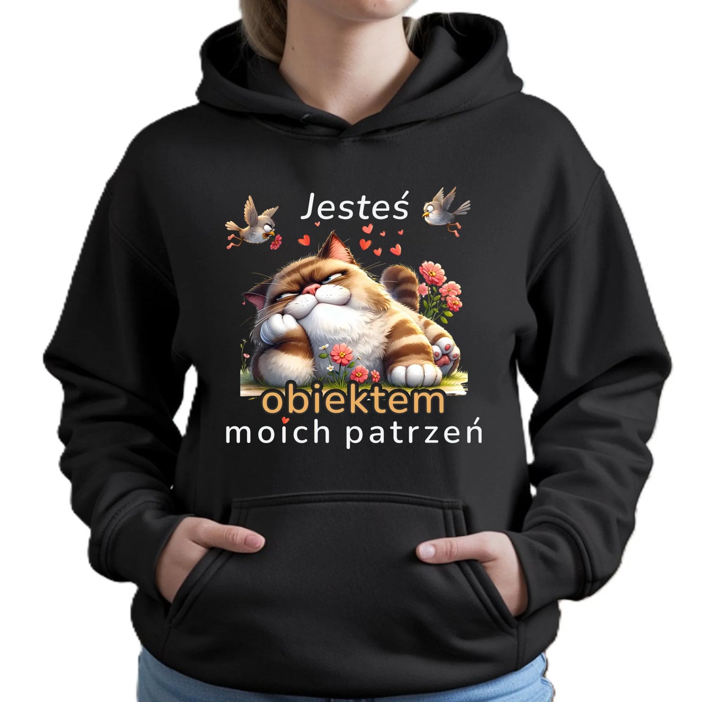 Bluza damska z kapturem - Jesteś obiektem moich patrzeń W68 - StoryCups.pl