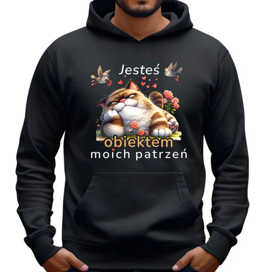 Bluza męska z kapturem - Jesteś obiektem moich patrzeń W68 - StoryCups.pl