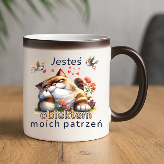 Kubek magiczny dla par - Jesteś obiektem moich patrzeń W68 - StoryCups.pl