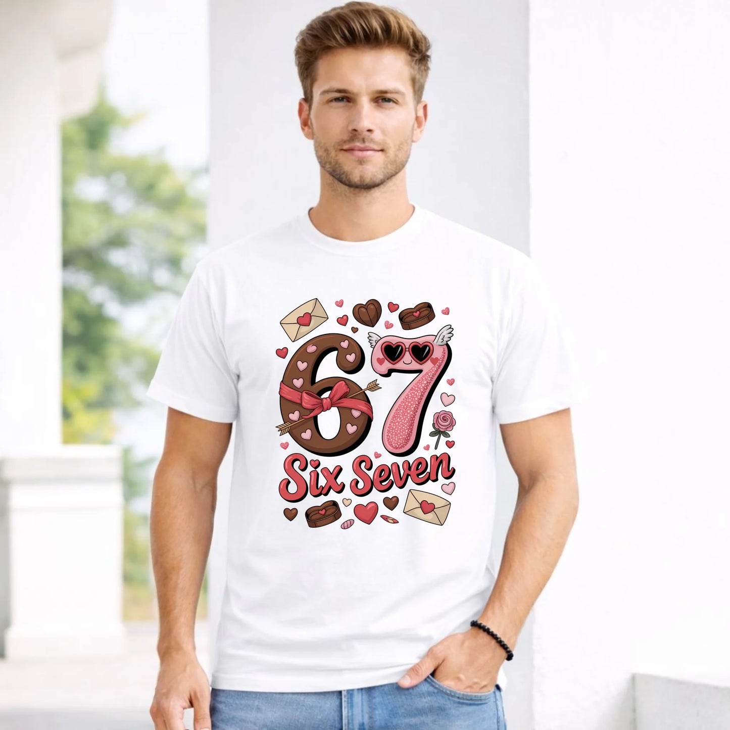 Koszulka męska - Miłość Six Seven 67 W72 - StoryCups.pl