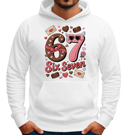 Bluza męska z kapturem - Miłość Six Seven 67 W72 - StoryCups.pl