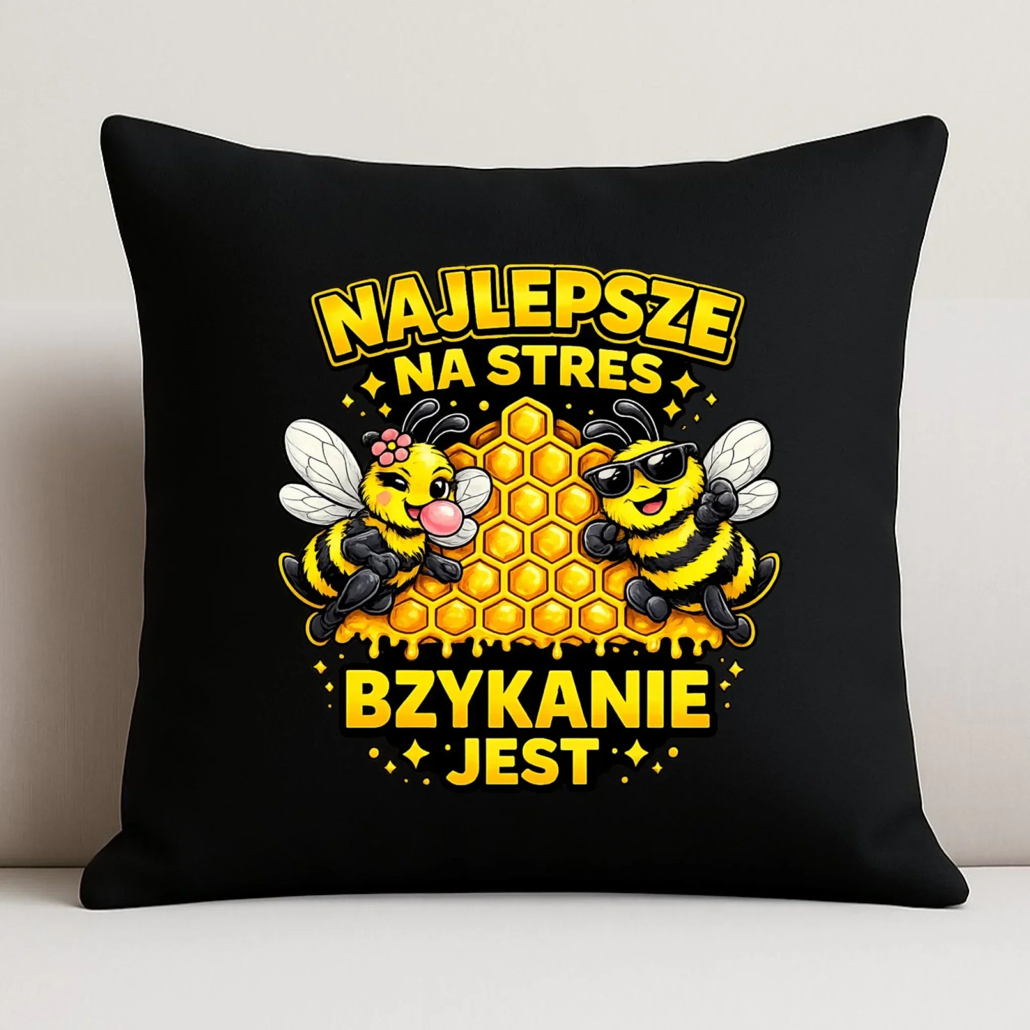 Poduszka dekoracyjna - Najlepsze na stres bzykanie jest W79 - StoryCups.pl