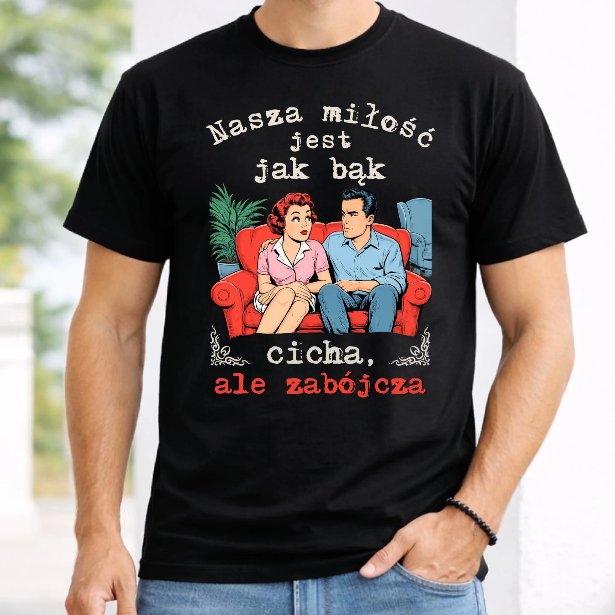 Koszulka męska - Nasza miłość jest jak bąk W70 - StoryCups.pl