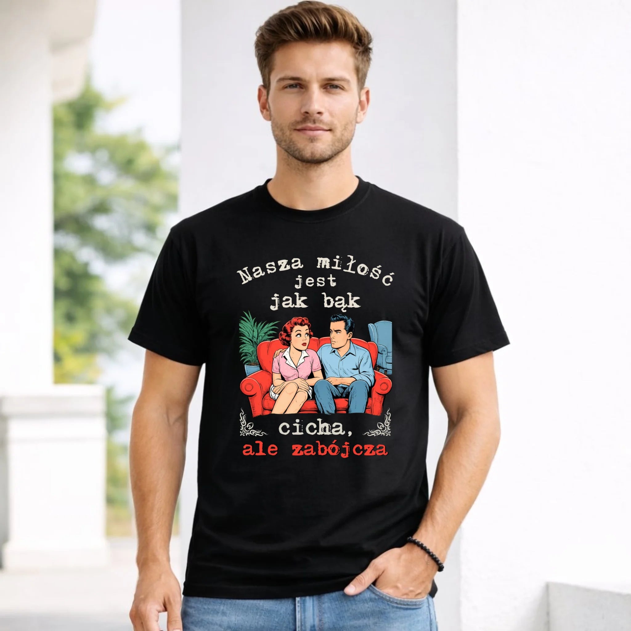 Koszulka męska - Nasza miłość jest jak bąk W70 - StoryCups.pl